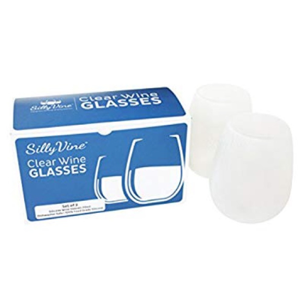 Sillyvine Silicone wine glass set of 4